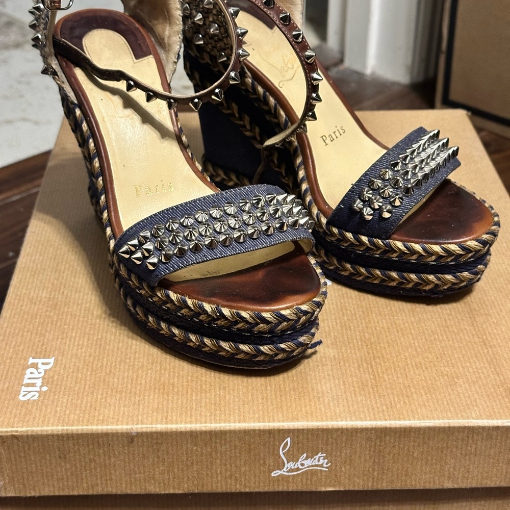 Christian Louboutin Madmonoca denim shoes sz 35